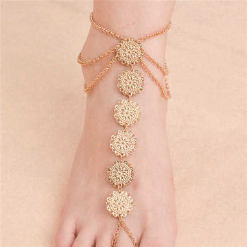 Bohemian Vintage Bells Ankle Bracelet Foot Jewelry Summer Beach Barefoot Sandals Charms Anklet Women Legs Accessories 1pcs daiiibabyyy